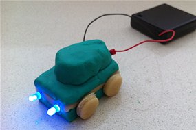 Play Dough Car with LED Lights